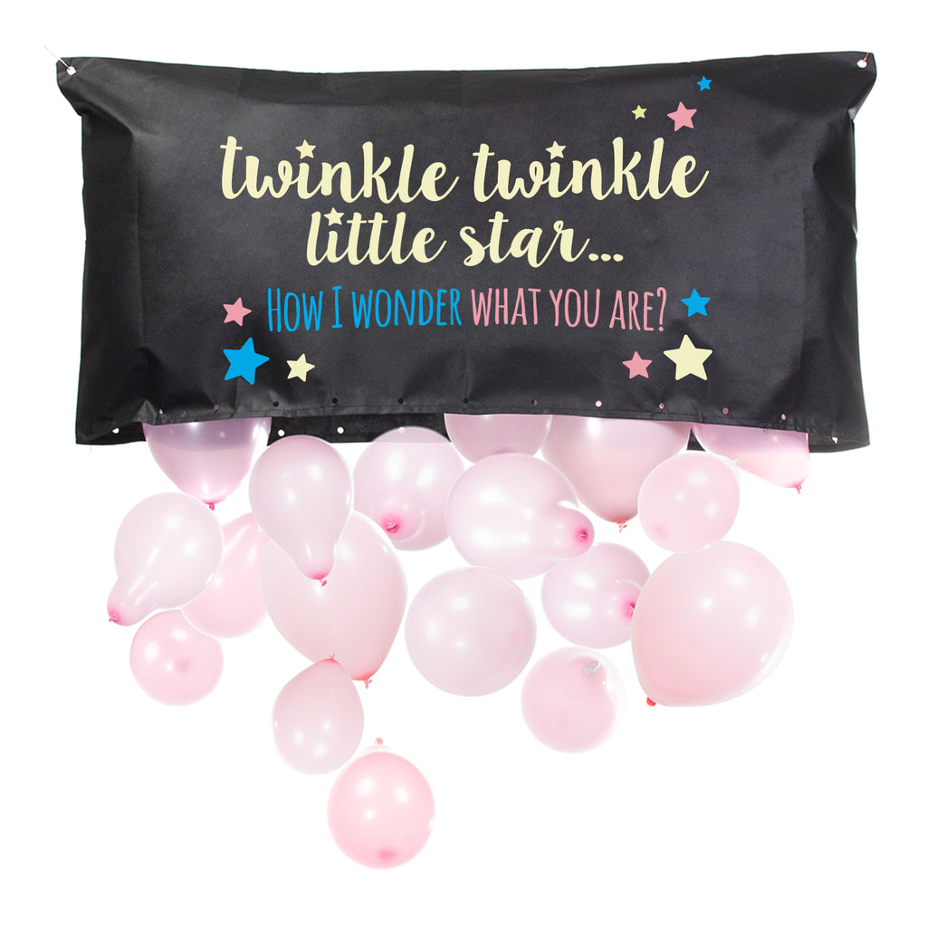 Gender Reveal Balloon Drop Bag | Twinkle, Twinkle Little Star