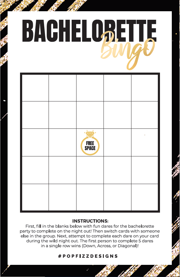Bachelorette Bingo Game Free Printable